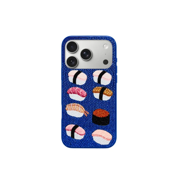 Sushi Phone Case in Multicolor Blue
