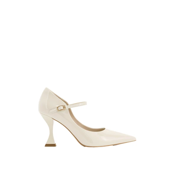 JW PEI Thalina Patent Vegan Leather Pumps in Beige | Heels | Luxury Shoes 