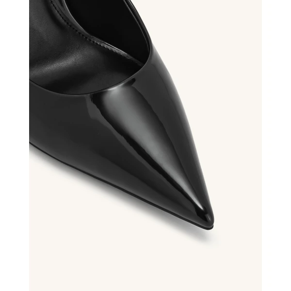 JW PEI Thalina Patent Vegan Leather Pumps in Black | Heels | Luxury Shoes 