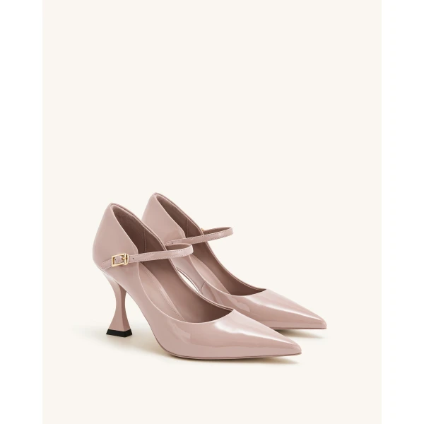 JW PEI Thalina Patent Vegan Leather Pumps in Dusty Pink | Heels | Luxury Shoes 