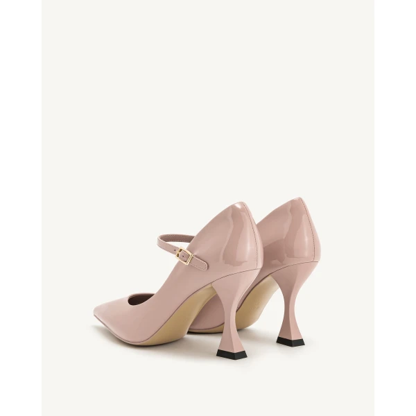 JW PEI Thalina Patent Vegan Leather Pumps in Dusty Pink | Heels | Luxury Shoes 