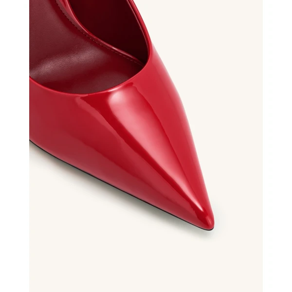 JW PEI Thalina Patent Vegan Leather Pumps in Red | Heels | Luxury Shoes 