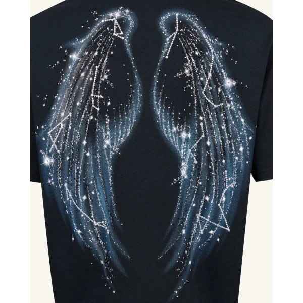 JW PEI The Seraphic Starry Wing Graphic Tee in Black | Tops | Luxury Shoes 