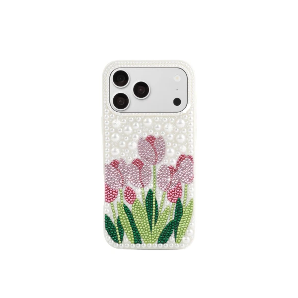 JW PEI Tulip Faux Pearl Phone Case in White | Phone Cases | Luxury Shoes 