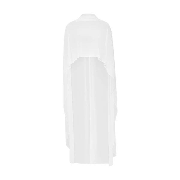 JW PEI Tulle Cape Shawl in White | Scarves | Luxury Shoes 