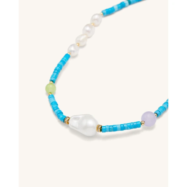 JW PEI Turquoise Multi Beaded Necklace | Jewelry | Luxury Shoes 