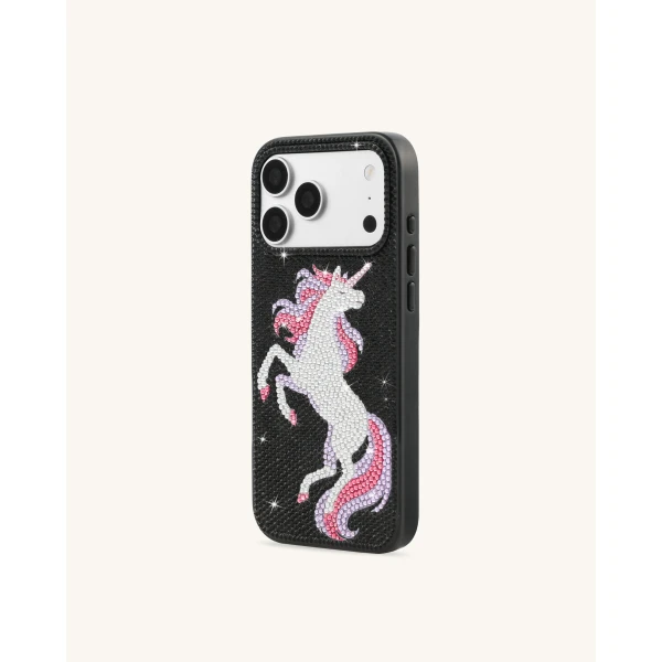 JW PEI Unicorn Rhinestone Phone Case in Black | Phone Cases | Luxury Shoes 