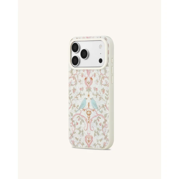 JW PEI Vintage Romance Bird Pearl Shell Phone Case in White | Phone Cases | Luxury Shoes 