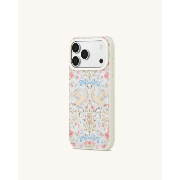 JW PEI Vintage Romance Swan Pearl Shell Phone Case in White | Phone Cases | Luxury Shoes 