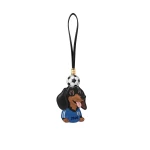 JW PEI World Cup Dachshund Soccer Ball Bag Charm in Blue | Bag Charms | Luxury Shoes 