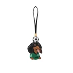 JW PEI World Cup Dachshund Soccer Ball Bag Charm in Green | Bag Charms | Luxury Shoes 