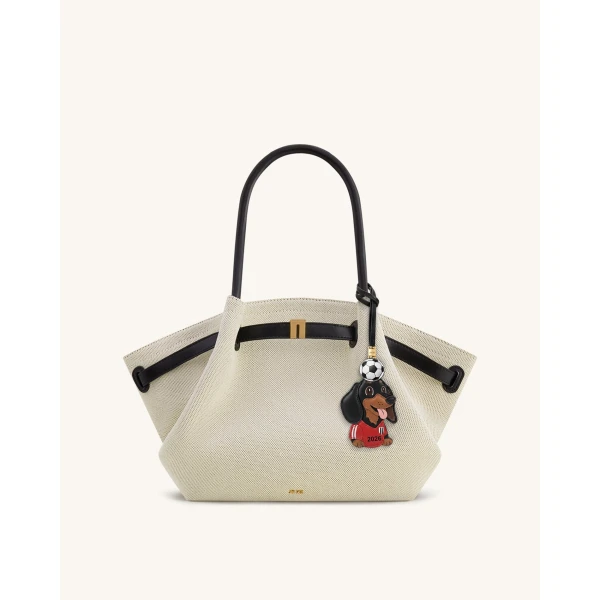 JW PEI World Cup Dachshund Soccer Ball Bag Charm in Red | Bag Charms | Luxury Shoes 