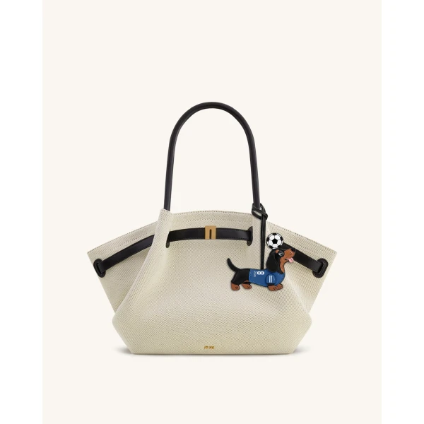 JW PEI World Cup Dachshund Soccer Jersey Bag Charm in Blue | Bag Charms | Luxury Shoes 