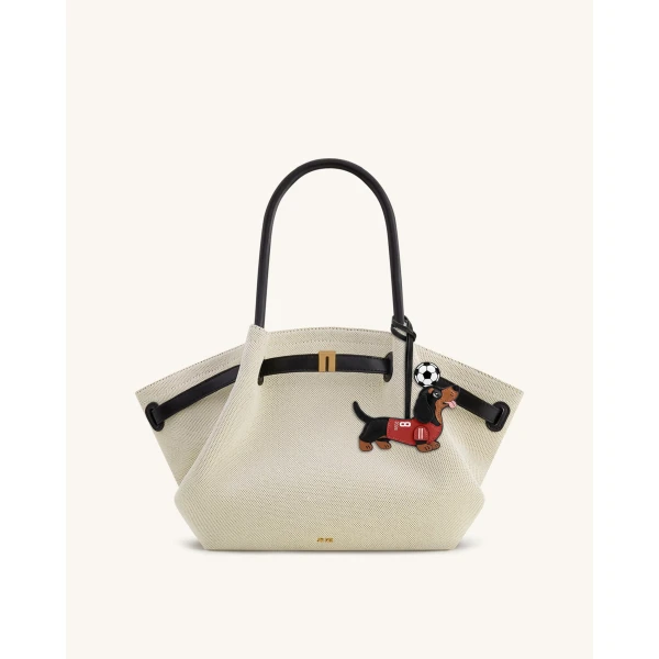 JW PEI World Cup Dachshund Soccer Jersey Bag Charm in Red | Bag Charms | Luxury Shoes 