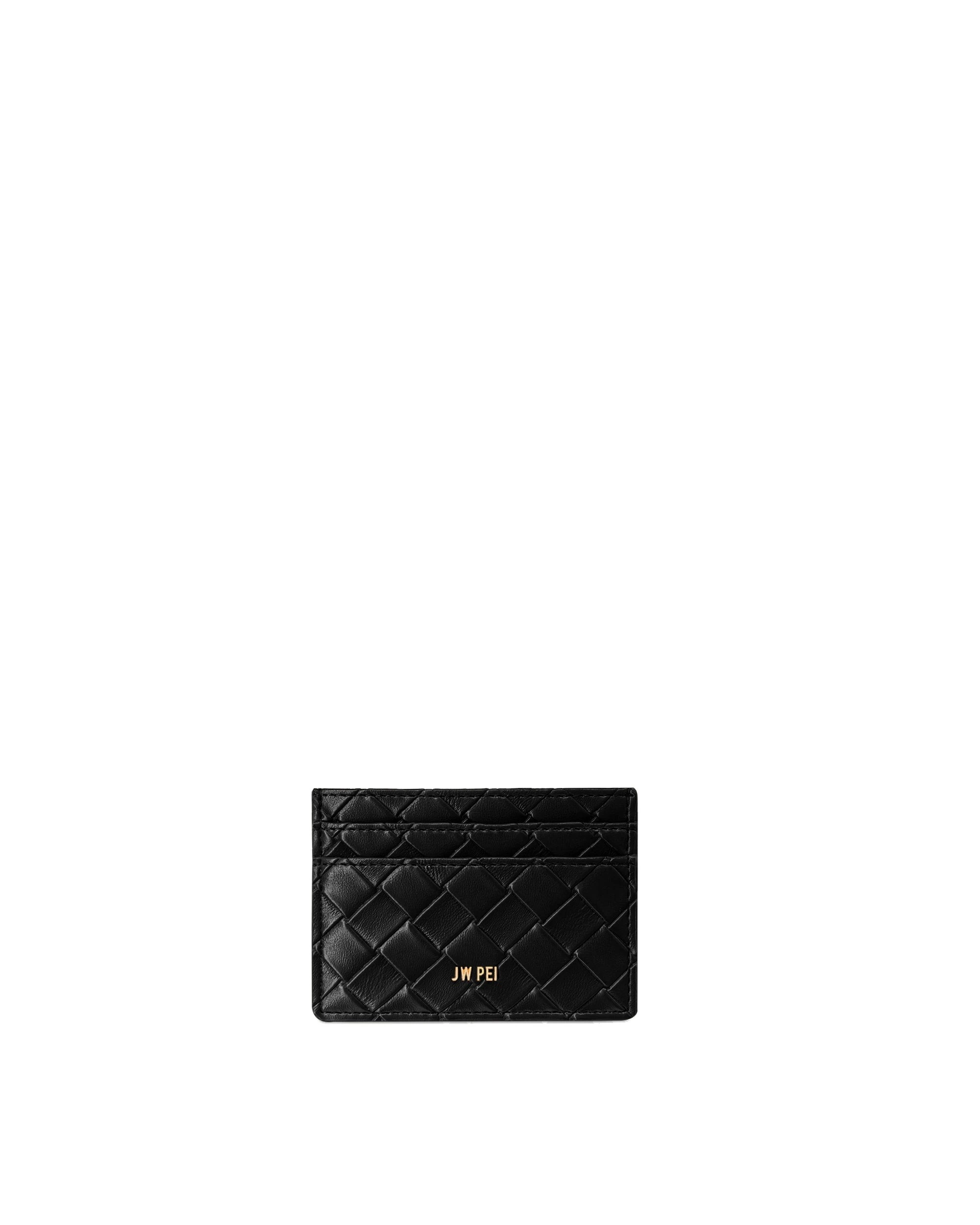 JW PEI Woven Texture Card Holder in Black JW PEI Woven Texture Card Holder in Black | Wallets & Purses | Luxury Shoes
