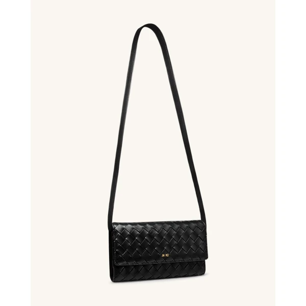 JW PEI Woven Texture Flap Wallet in Black | Wallets & Purses | Luxury Shoes 