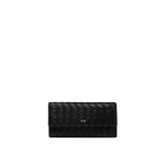 JW PEI Woven Texture Flap Wallet in Black | Wallets & Purses | Luxury Shoes 