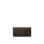 JW PEI Woven Texture Flap Wallet in Chocolate | Wallets & Purses | Luxury Shoes 