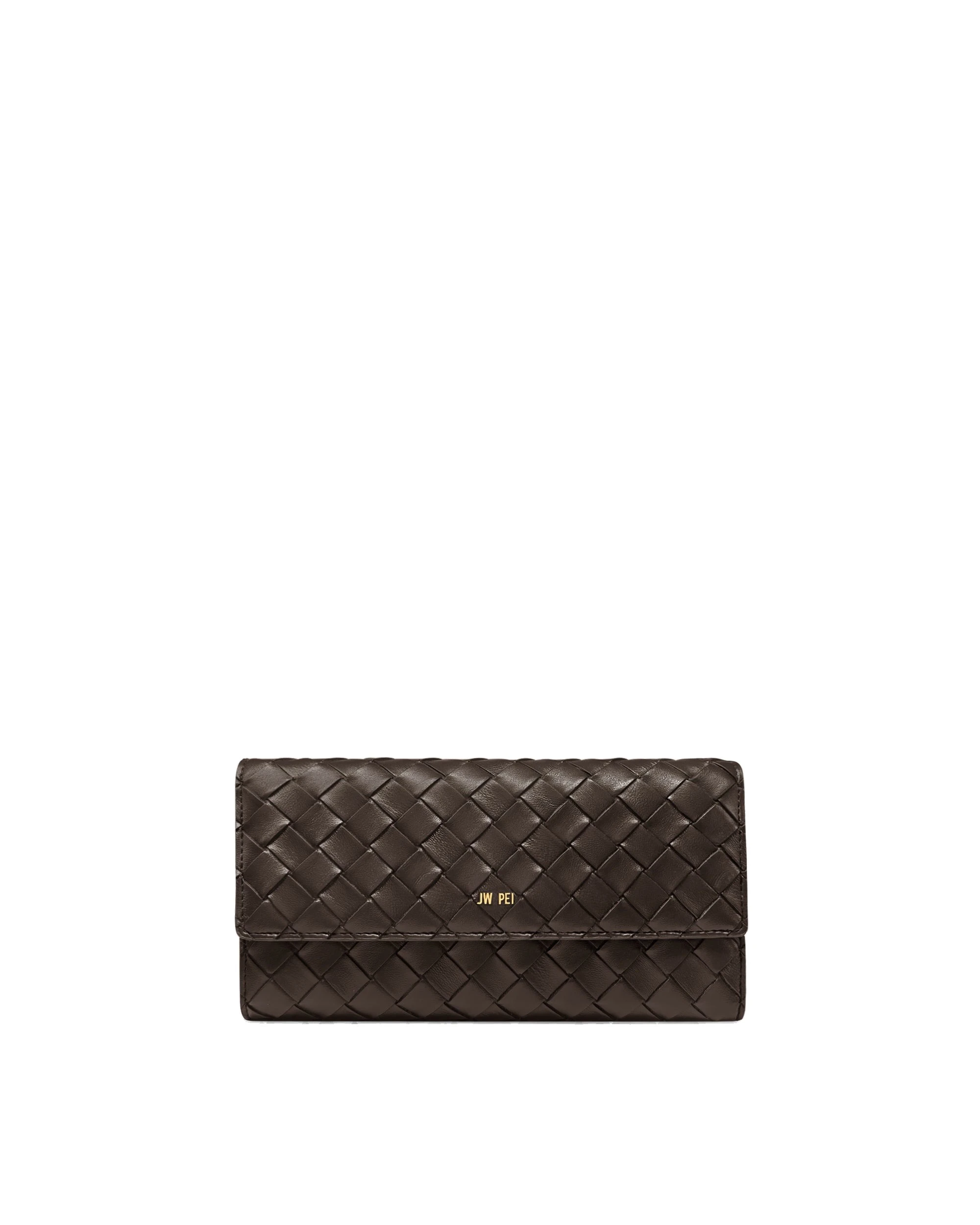 JW PEI Woven Texture Flap Wallet in Chocolate JW PEI Woven Texture Flap Wallet in Chocolate | Wallets & Purses | Luxury Shoes