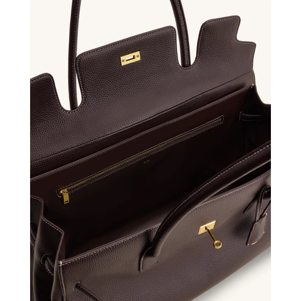 JW PEI Yara Large Shoulder Bag in Dark Brown | Shoulder & Crossbody Bags | Luxury Shoes 