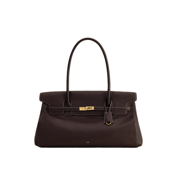 Yara Large Shoulder Bag in Dark Brown
