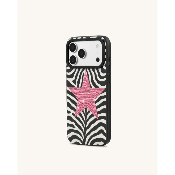 JW PEI Zebra Star Phone Case in Black | Phone Cases | Luxury Shoes 