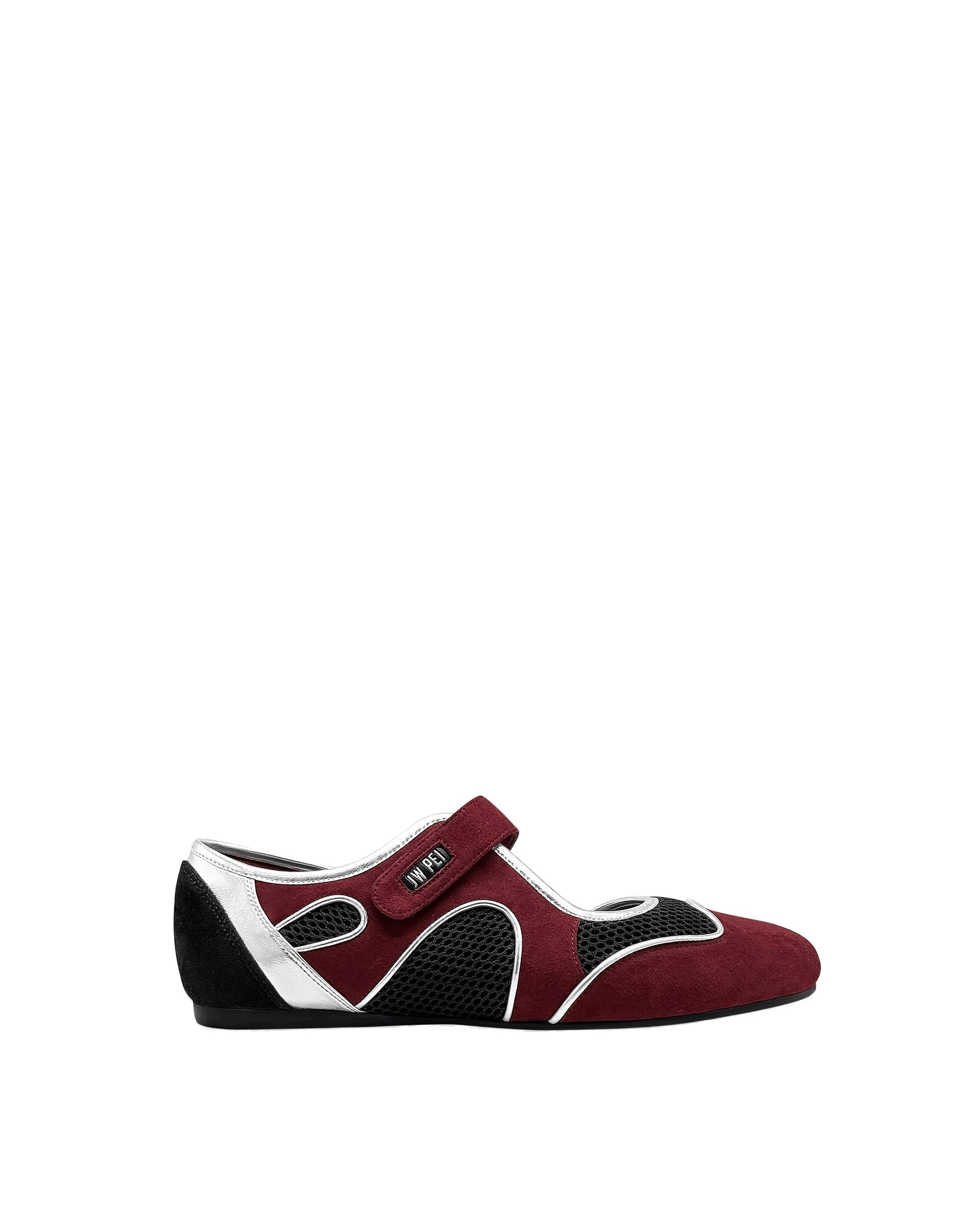 JW PEI Zoe Mary Jane Flats in Burgundy Black JW PEI Zoe Mary Jane Flats in Burgundy Black | Flats | Luxury Shoes