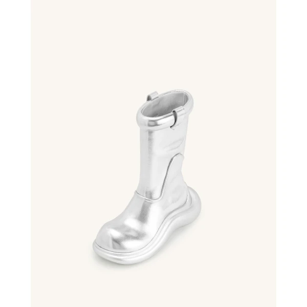 JW PEI Zoie Metallic Rain Boot in Silver | Boots | Luxury Shoes 
