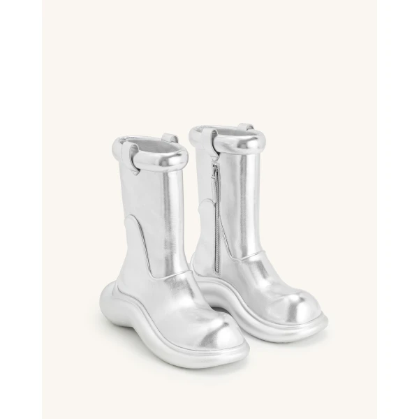 JW PEI Zoie Metallic Rain Boot in Silver | Boots | Luxury Shoes 