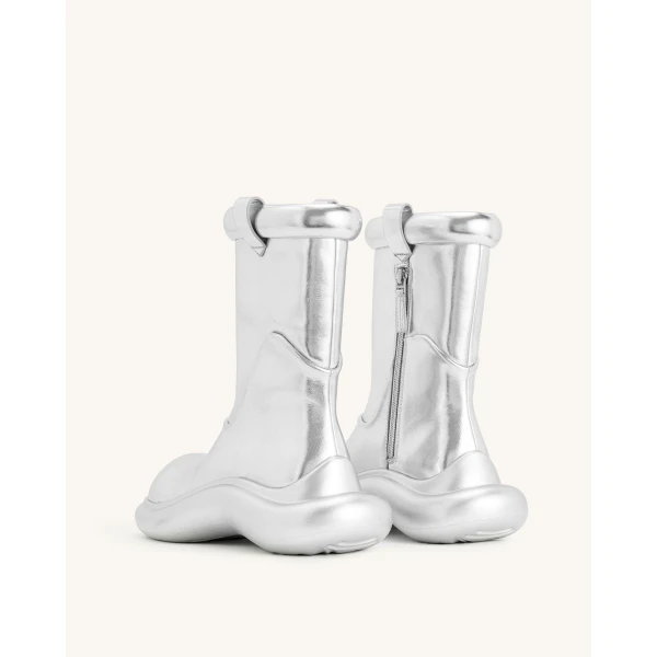 JW PEI Zoie Metallic Rain Boot in Silver | Boots | Luxury Shoes 