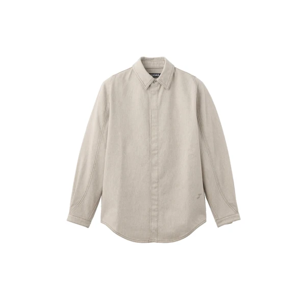 The Amelo De-Nimes Denim Shirt in Light Beige