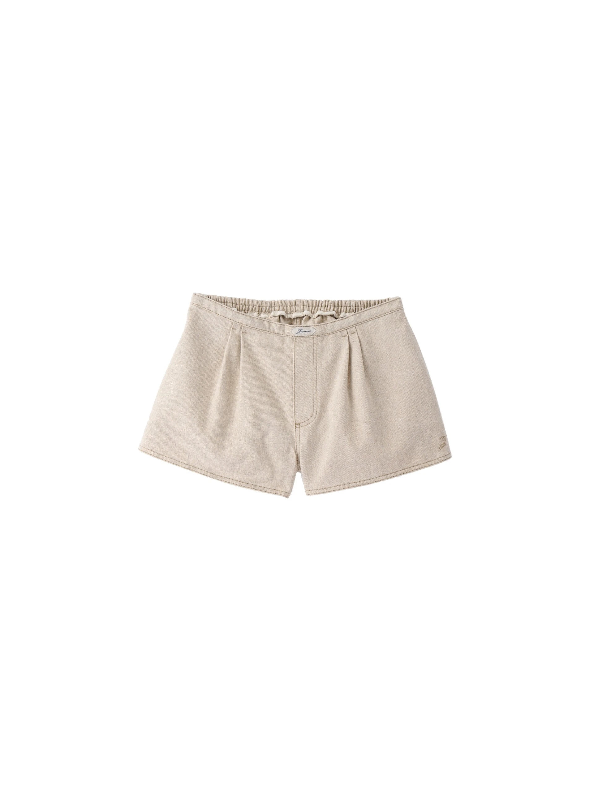 Jacquemus-The-Amelo-De-Nimes-Denim-Shorts-in-Light-Beige-coveti-white Jacquemus Amelo De-Nimes Denim Shorts