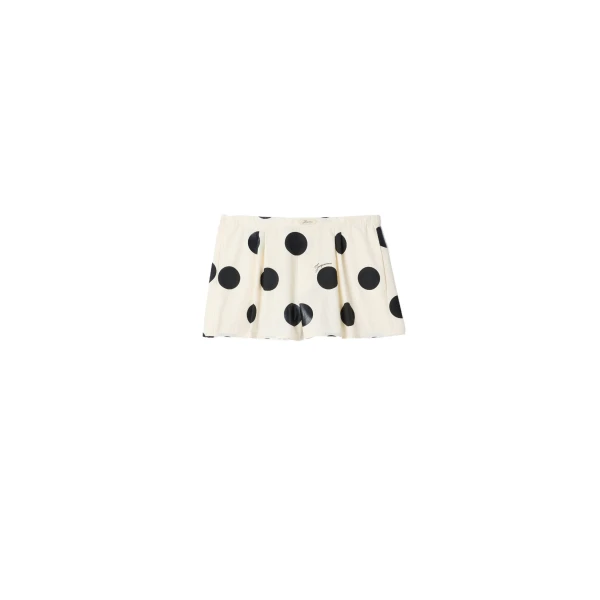 The Amelo Shorts in Print Dots Logo Off-White