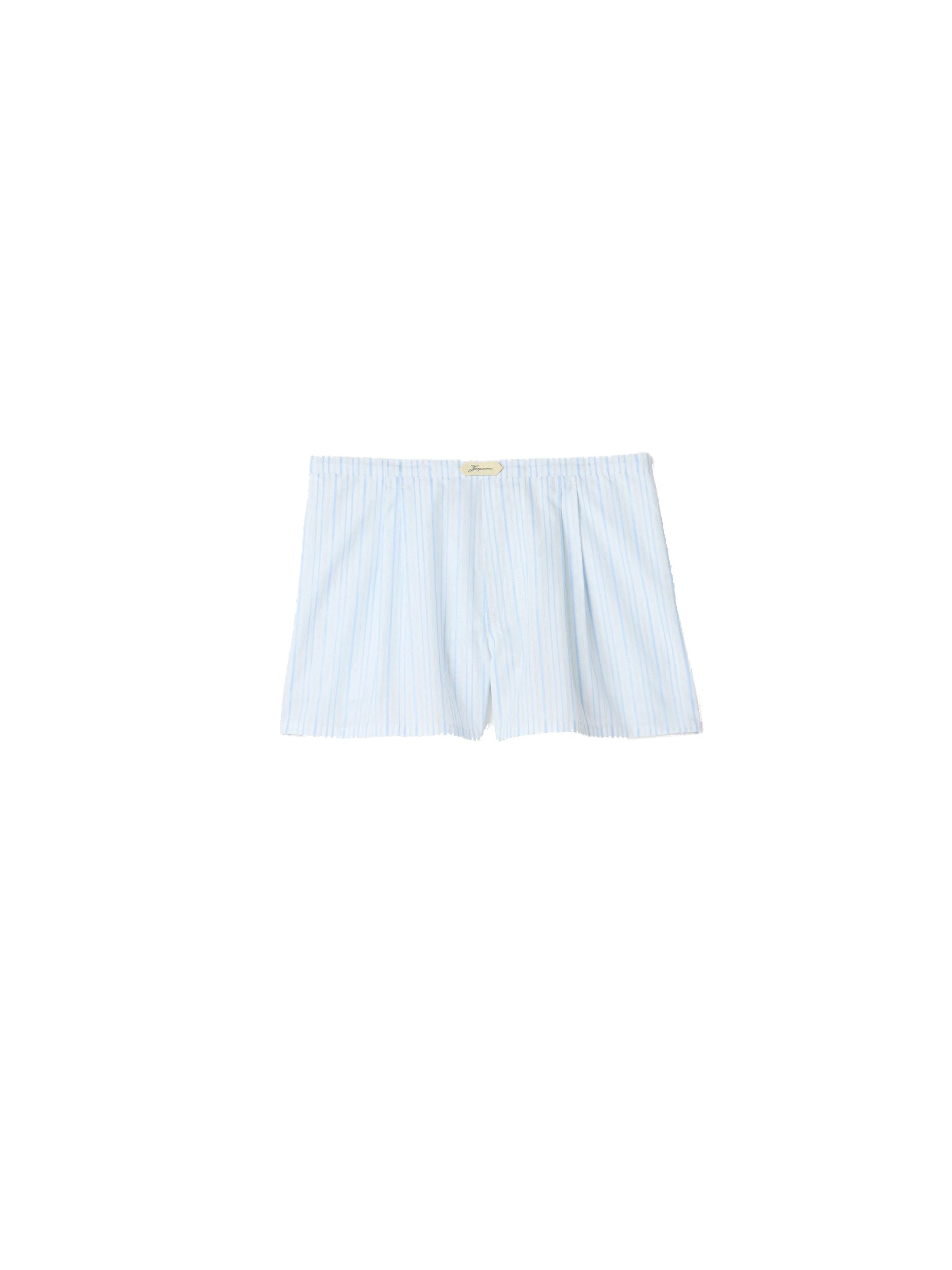 Jacquemus-The-Amelo-Shorts-in-Stripe-Logo-Light-Blue-and-White-coveti-white Jacquemus Amelo Shorts