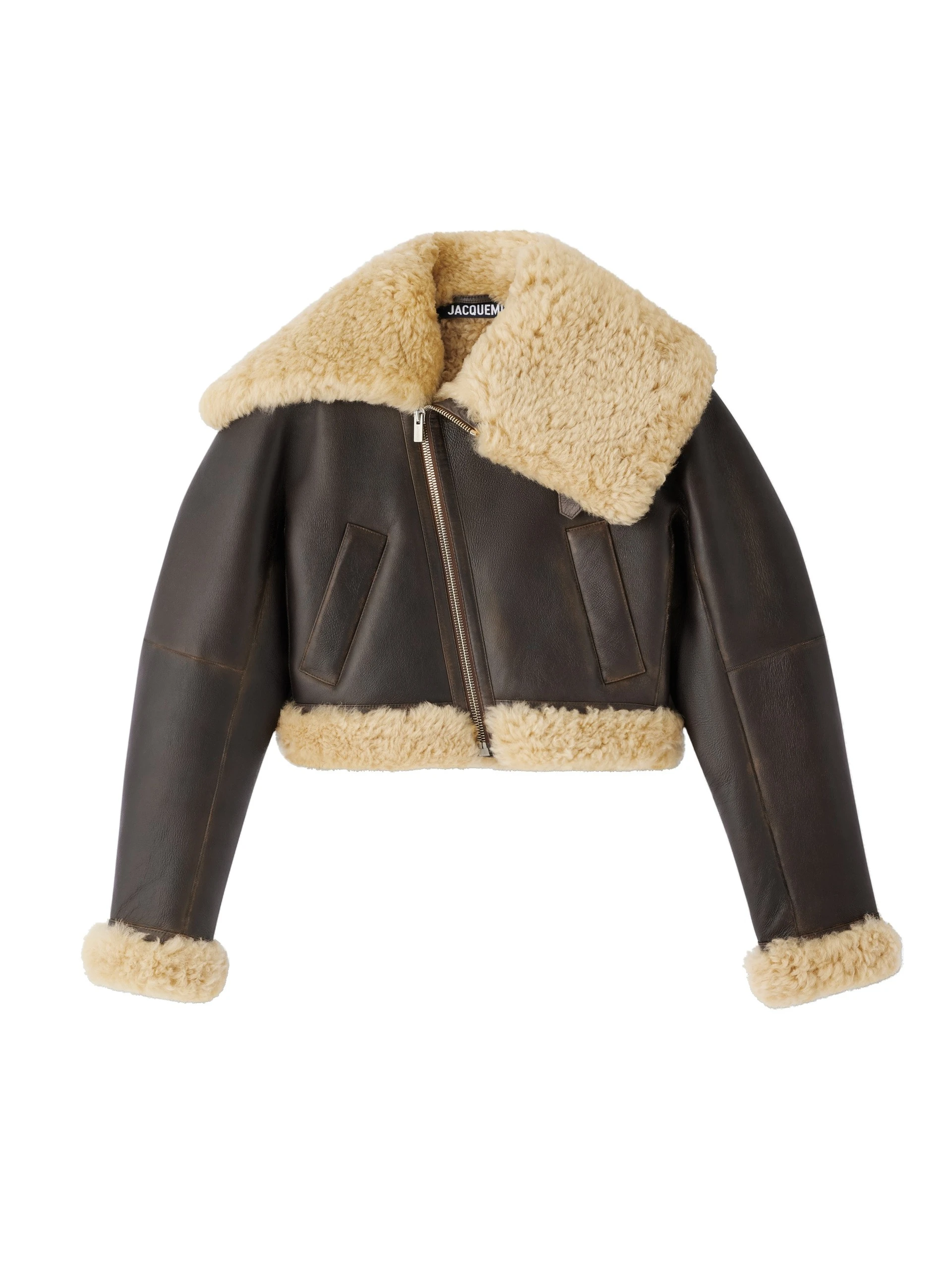 Jacquemus-The-Aviatore-Jacket-in-Dark-Brown-coveti-white Jacquemus Aviatore Jacket