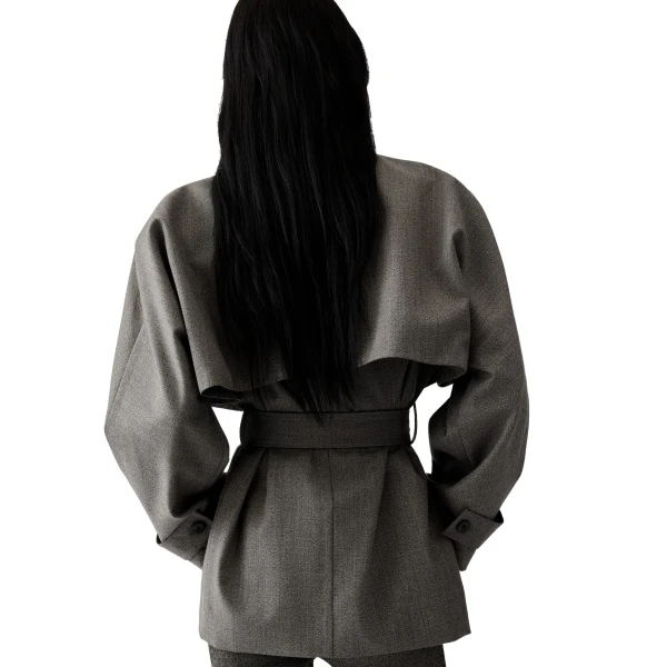 The Bolero Peacoat in Dark Brown