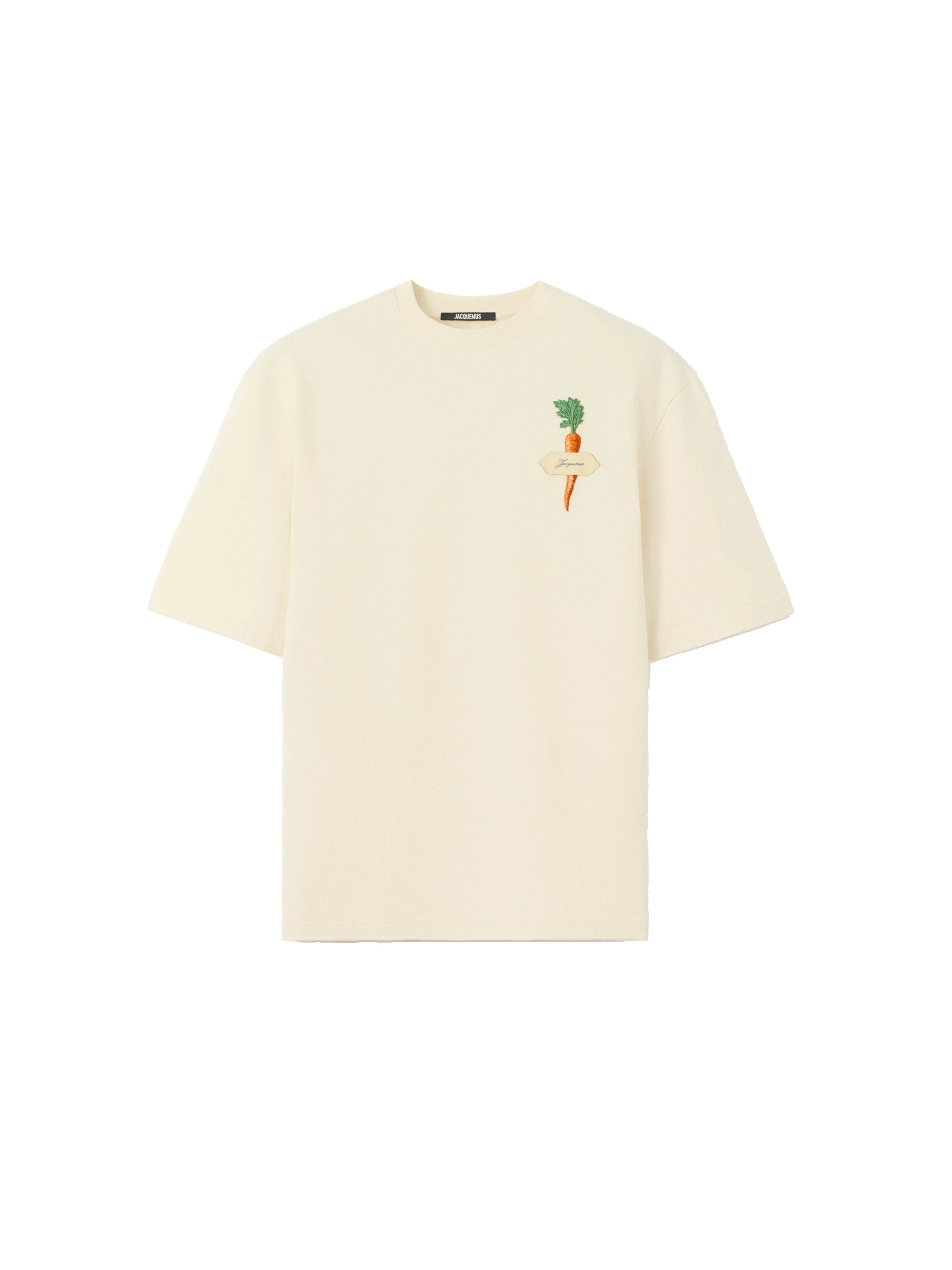 Jacquemus-The-Carrot-T-Shirt-in-Carrot-Patch-Off-White-coveti-white Jacquemus Carrot T-Shirt top
