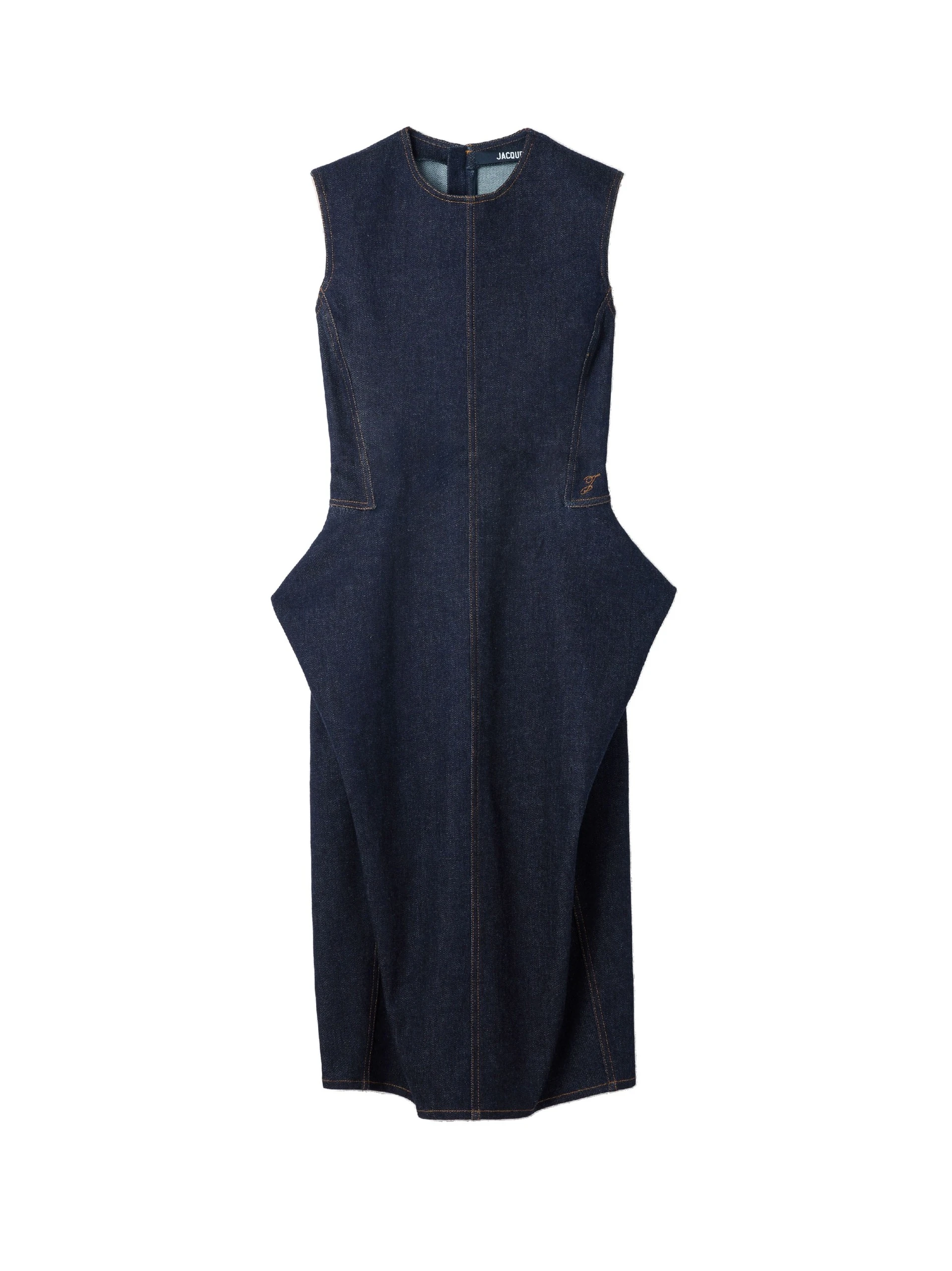 Jacquemus-The-De-Nimes-Cubisto-Dress-in-Dark-Navy-coveti-white Jacquemus De-Nimes Cubisto Dress