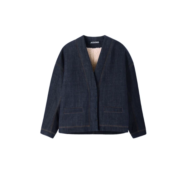 The De-Nimes Denim Cardigan in Dark Navy