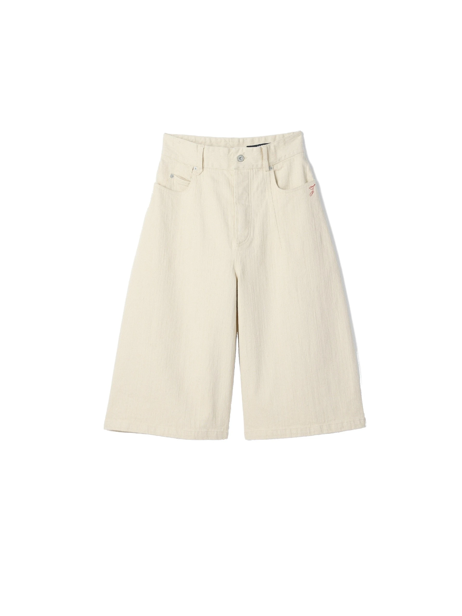 Jacquemus-The-De-Nimes-Large-Denim-Shorts-in-Off-White-coveti-white Jacquemus De-Nimes Large Denim Shorts