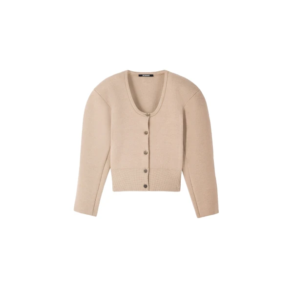The Doppio Cardigan in Multi-Beige