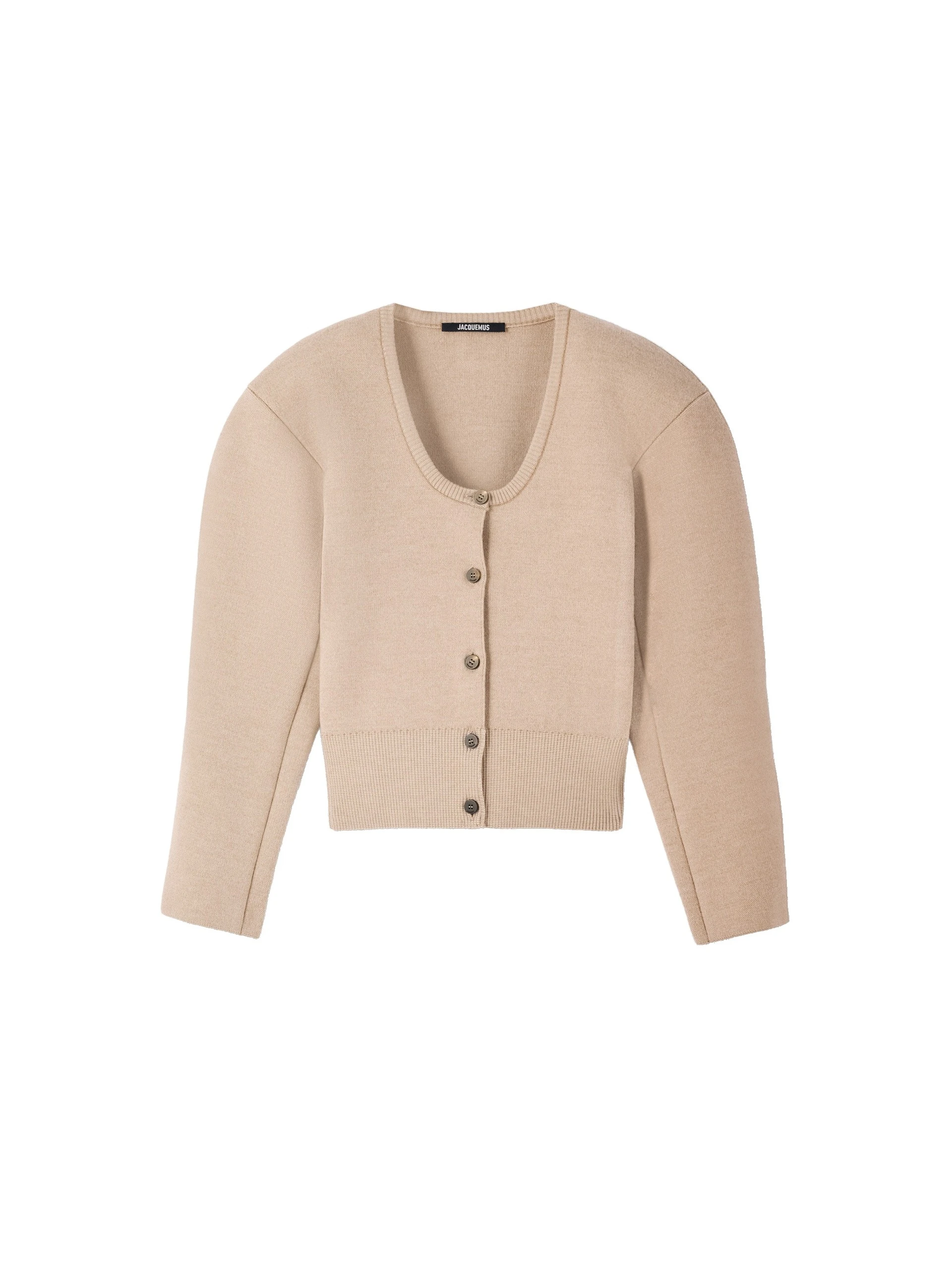 Jacquemus-The-Doppio-Cardigan-in-Multi-Beige-coveti-white Jacquemus Doppio Cardigan knit