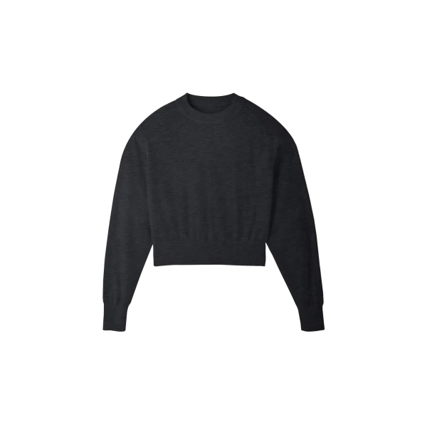 The Embroidered Sweater in Dark Grey