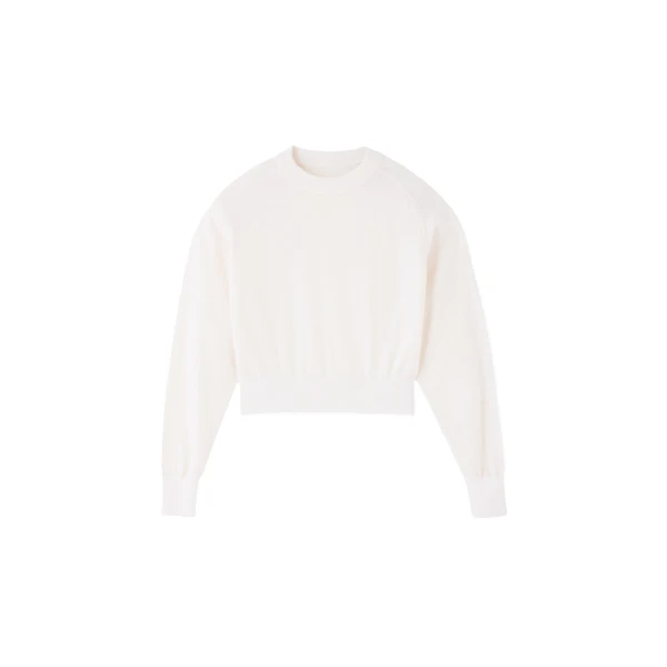 The Embroidered Sweater in Off-White
