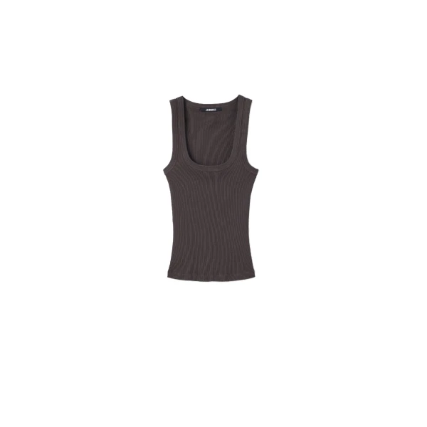 The Gros Grain Tank Top in Brown