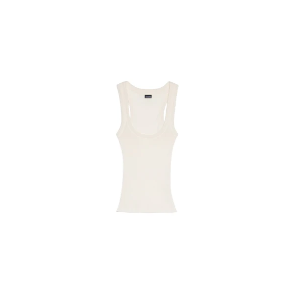 The Gros Grain Tank Top in White