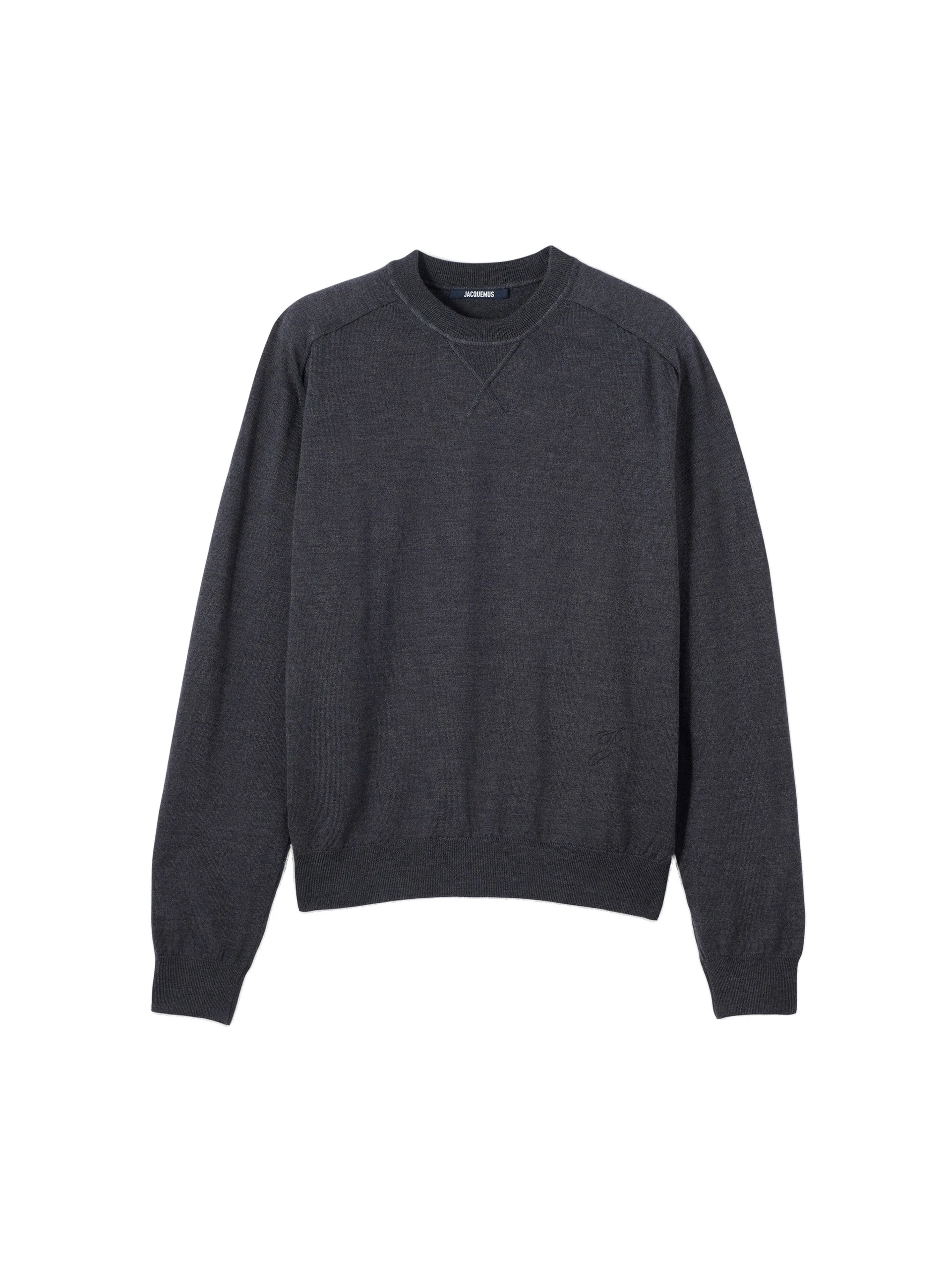 Jacquemus-The-J-Sweater-in-Dark-Grey-coveti-white Jacquemus J Sweater knit