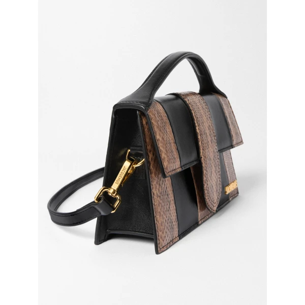 black and beige Jacquemus tote bag