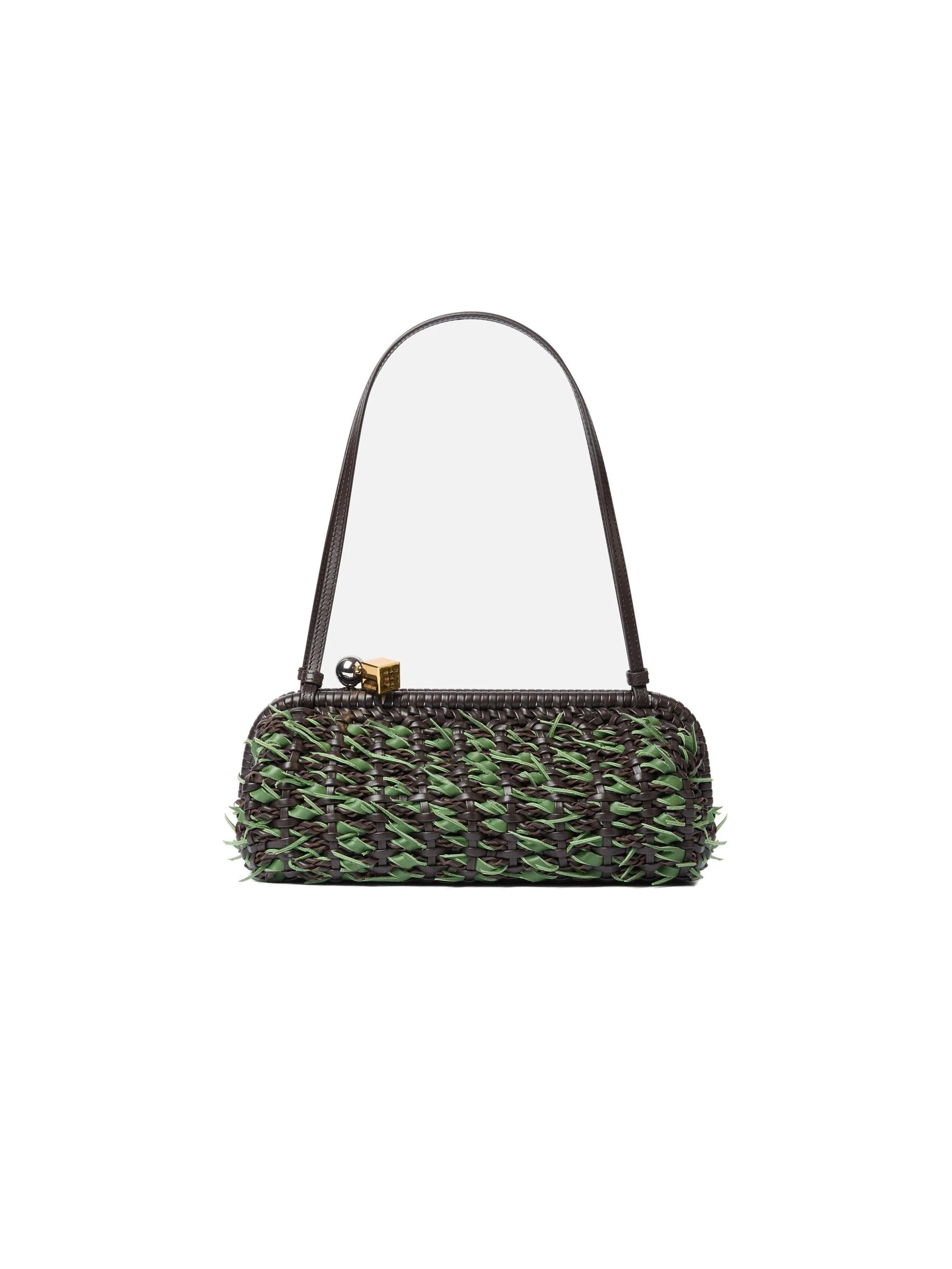 Jacquemus-The-Large-Salon-Clutch-in-Brown-and-Green-Rosemary-coveti-white Jacquemus Large Salon Clutch