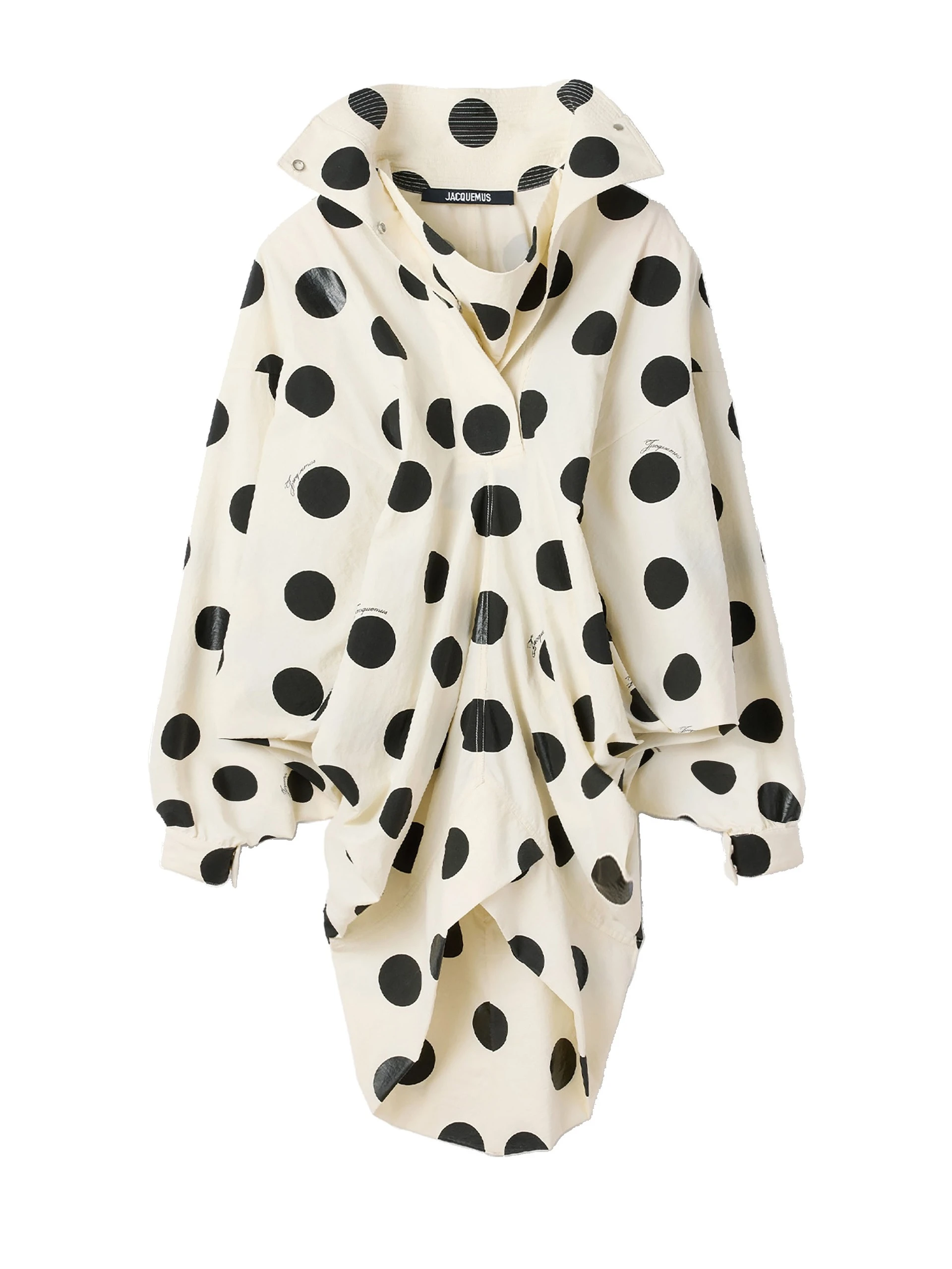 Jacquemus-The-Losange-Anorak-in-Print-Dots-Logo-Off-White-coveti-white Jacquemus Losange Anorak jacket